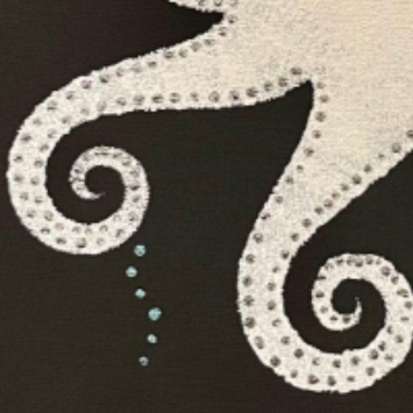 UV BLACKLIGHT OCTOPUS PAINTING Black Canvas Aquarium Saltwater Reef Ocean Life - Picture 3 of 3